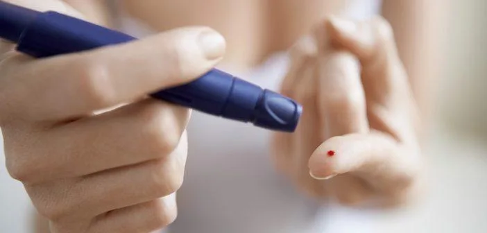 Finger prick checking for diabetes