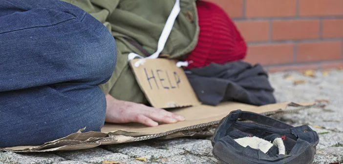 Unhoused person sleeping