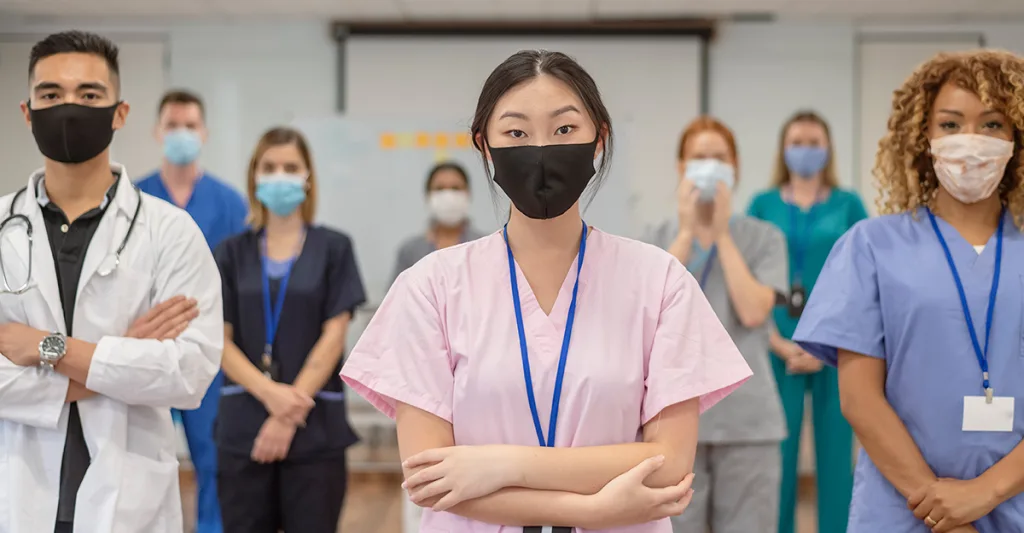 Group of nursing students