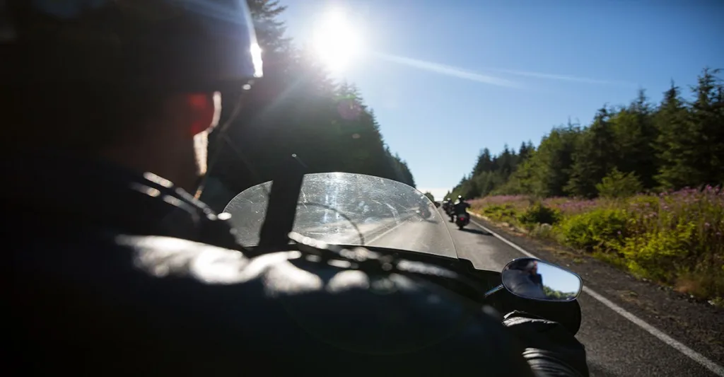 Man on motorcycle