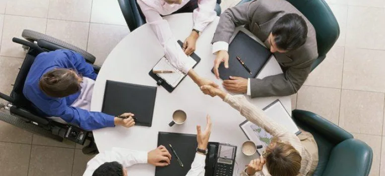 Hospital staff in a meeting