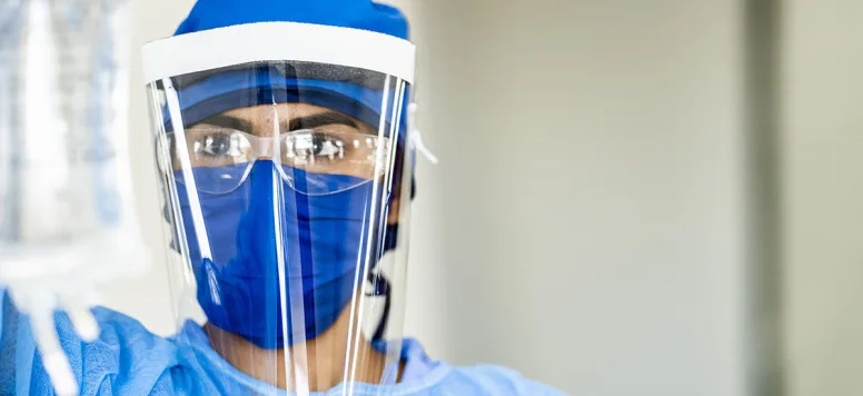 Nurse wearing PPE