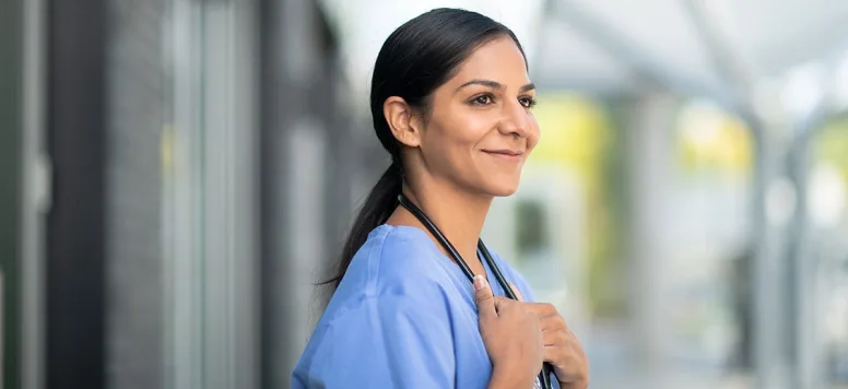 Nurse smiling