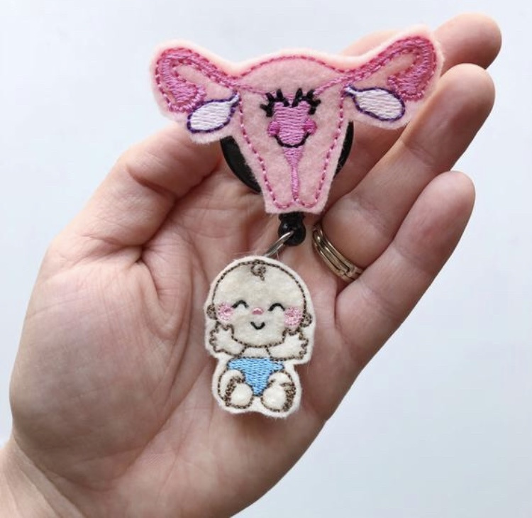 Buy OBGYN Uterus Badge Reel, Badge Reel Nurse, Badge Reel Custom