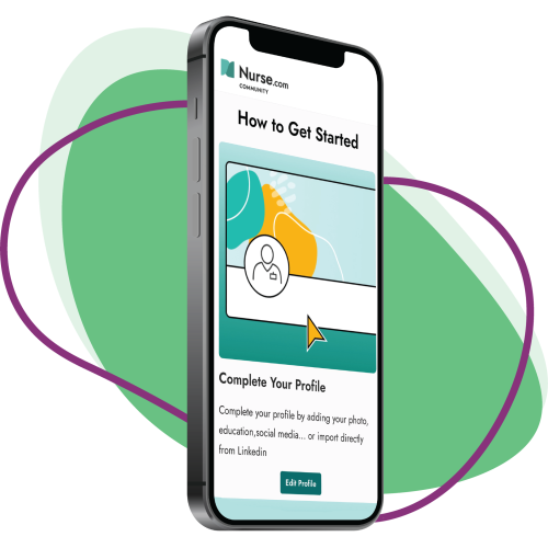 iPhone showing Nurse.com Community