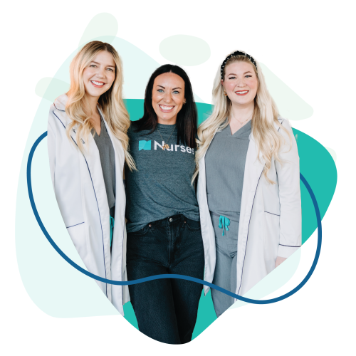Nurses in scrubs standing together
