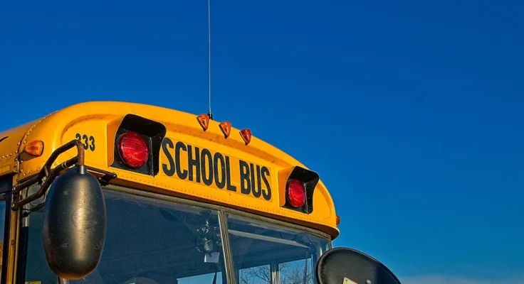 Photo of a school bus.
