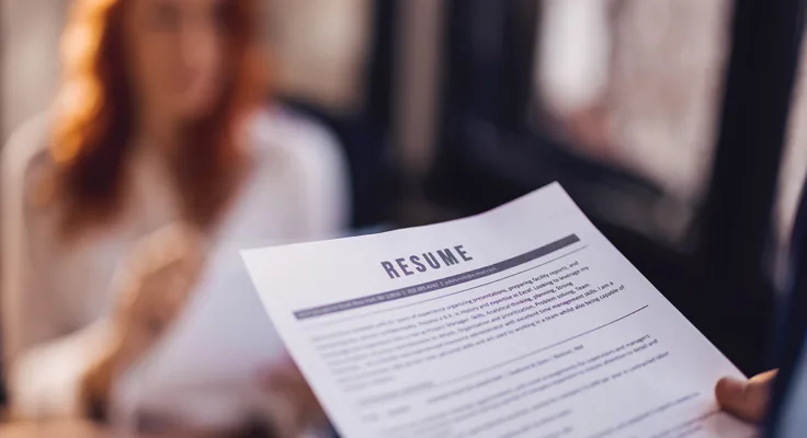 Nurse practitioner resume pictured during interview