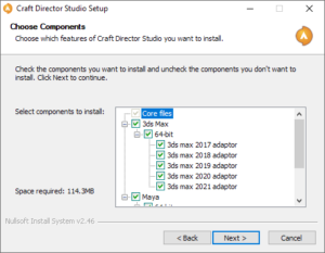 cds win installer choose components select 3d programs to install cds to