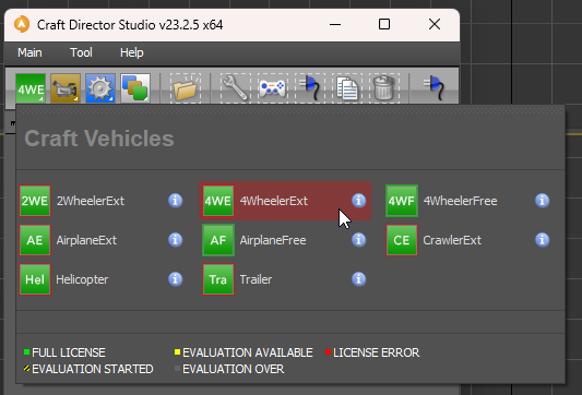 Create tool drop down 4-wheeler extended