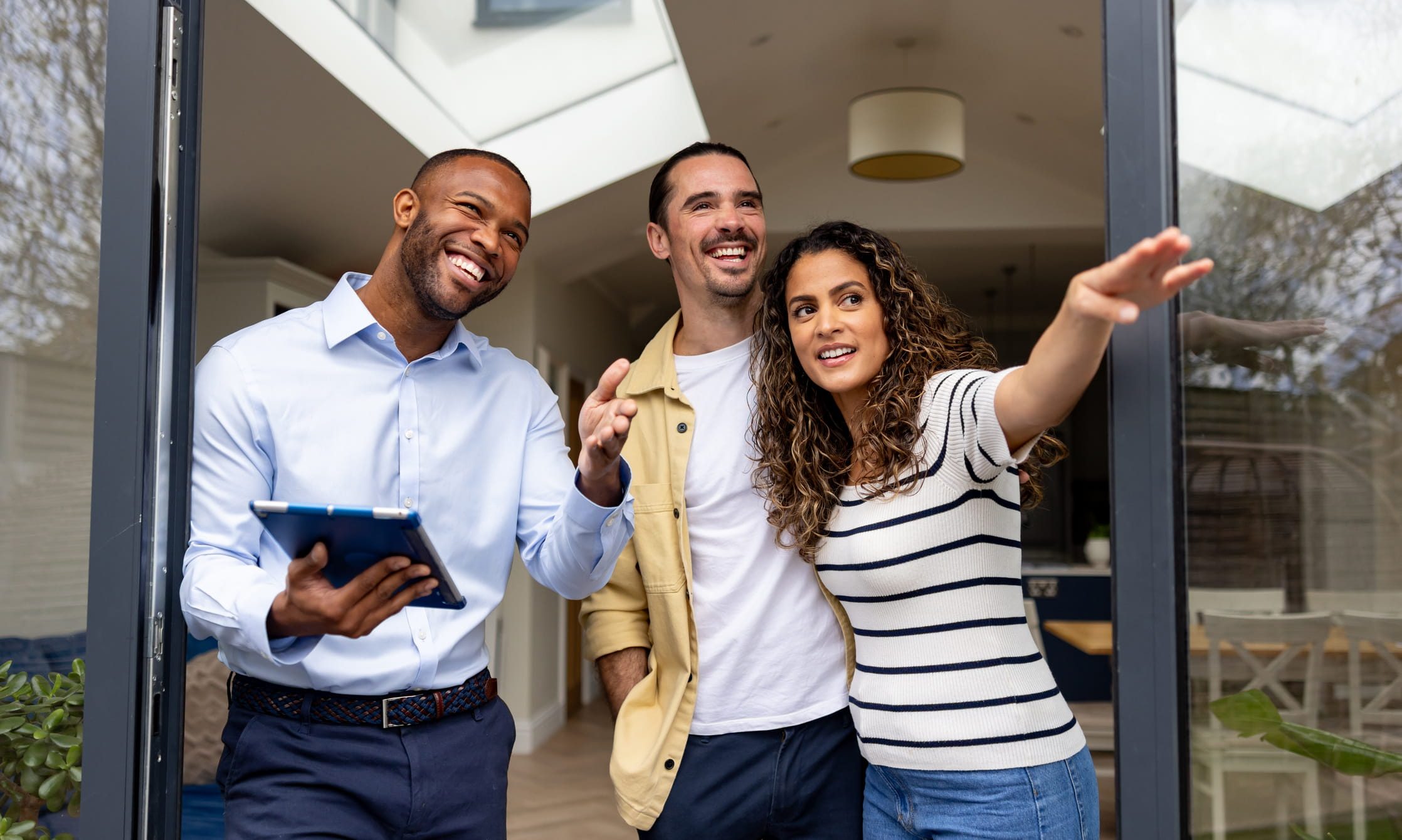 Real estate agent and clients