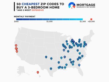 50 Cheapest ZIP Codes To Buy a 3-Bedroom Home