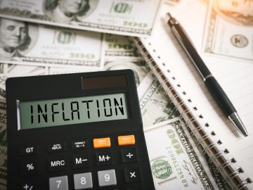calculator showing inflation