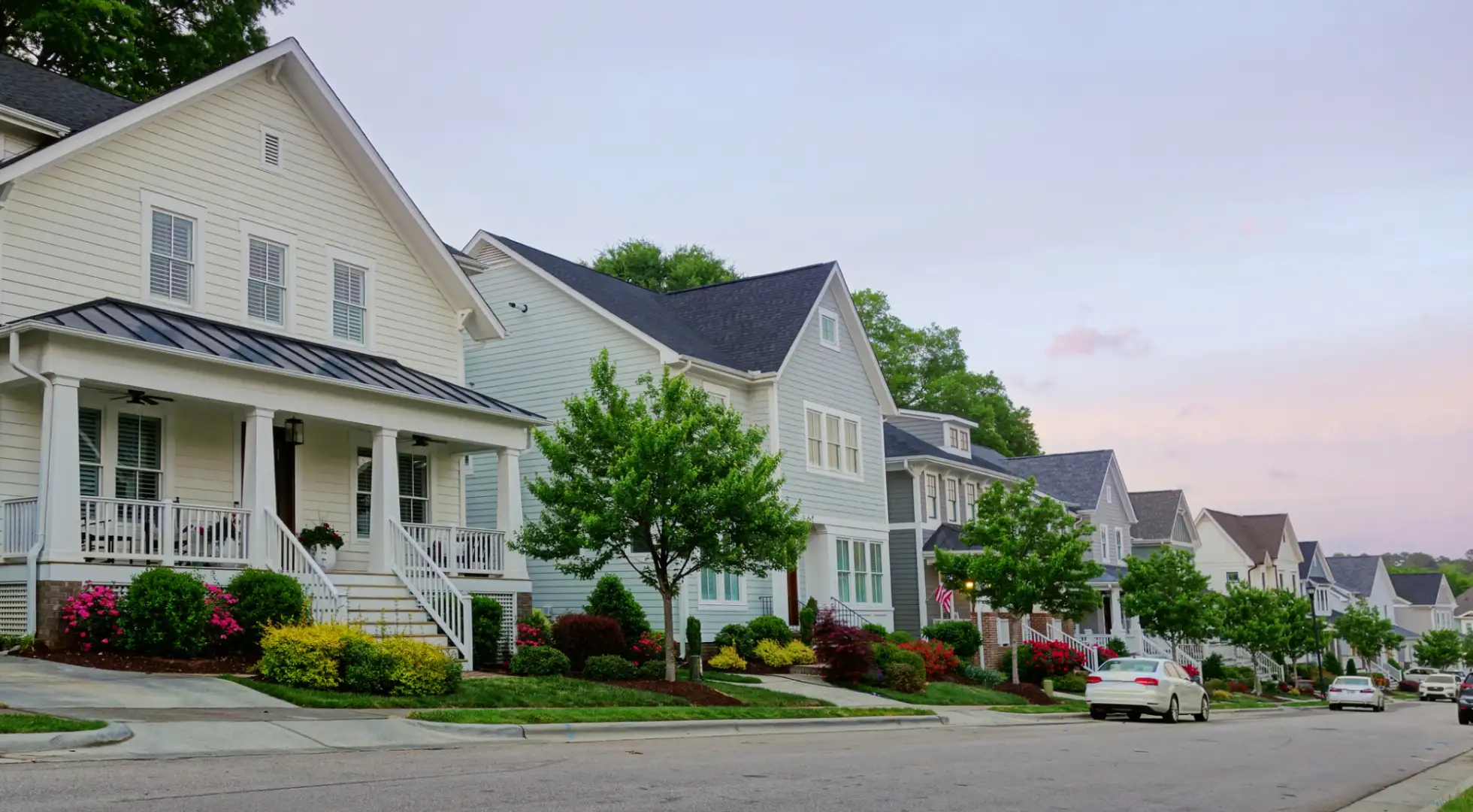 Row of houses: mortgage rates today