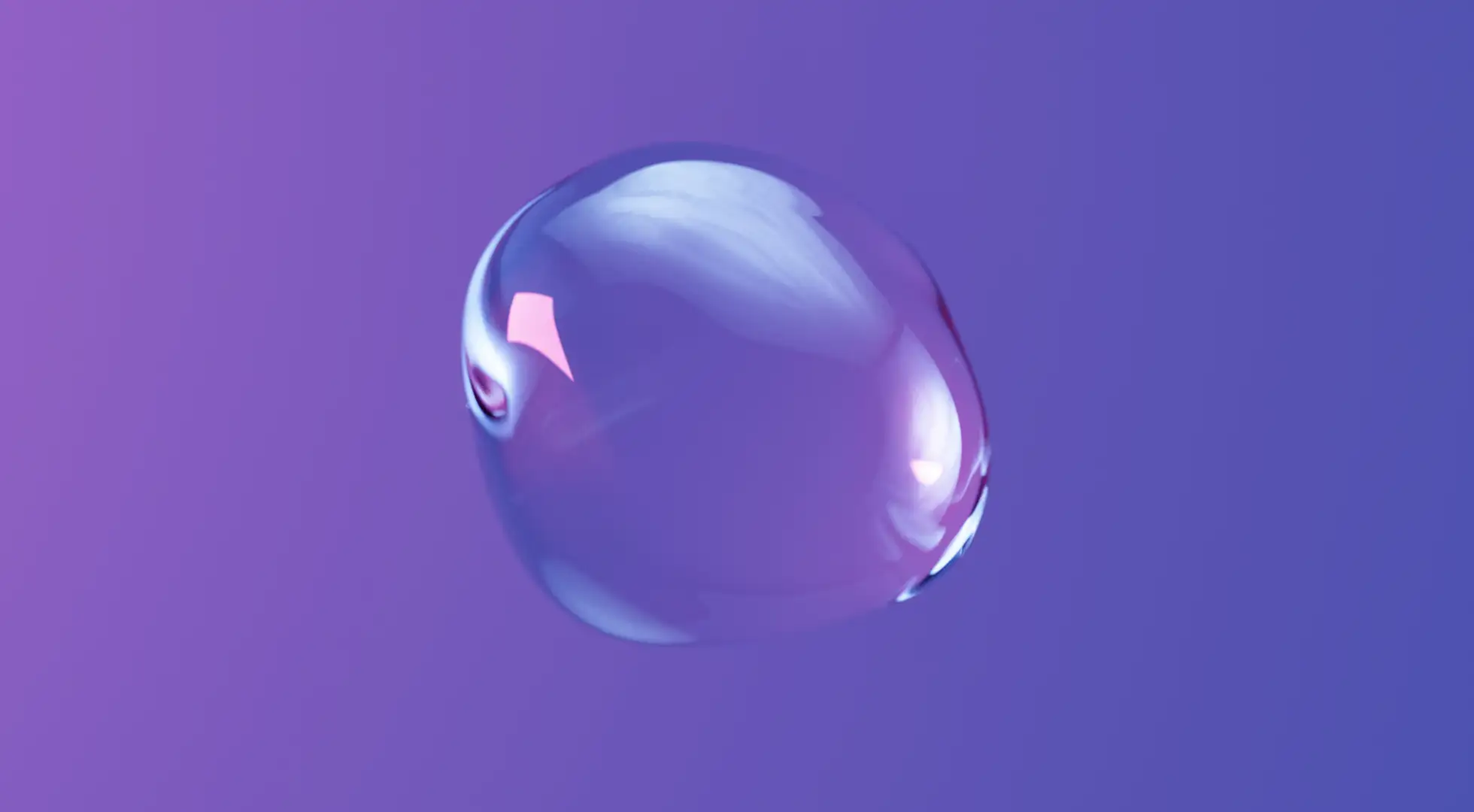 Bubble on a purple background