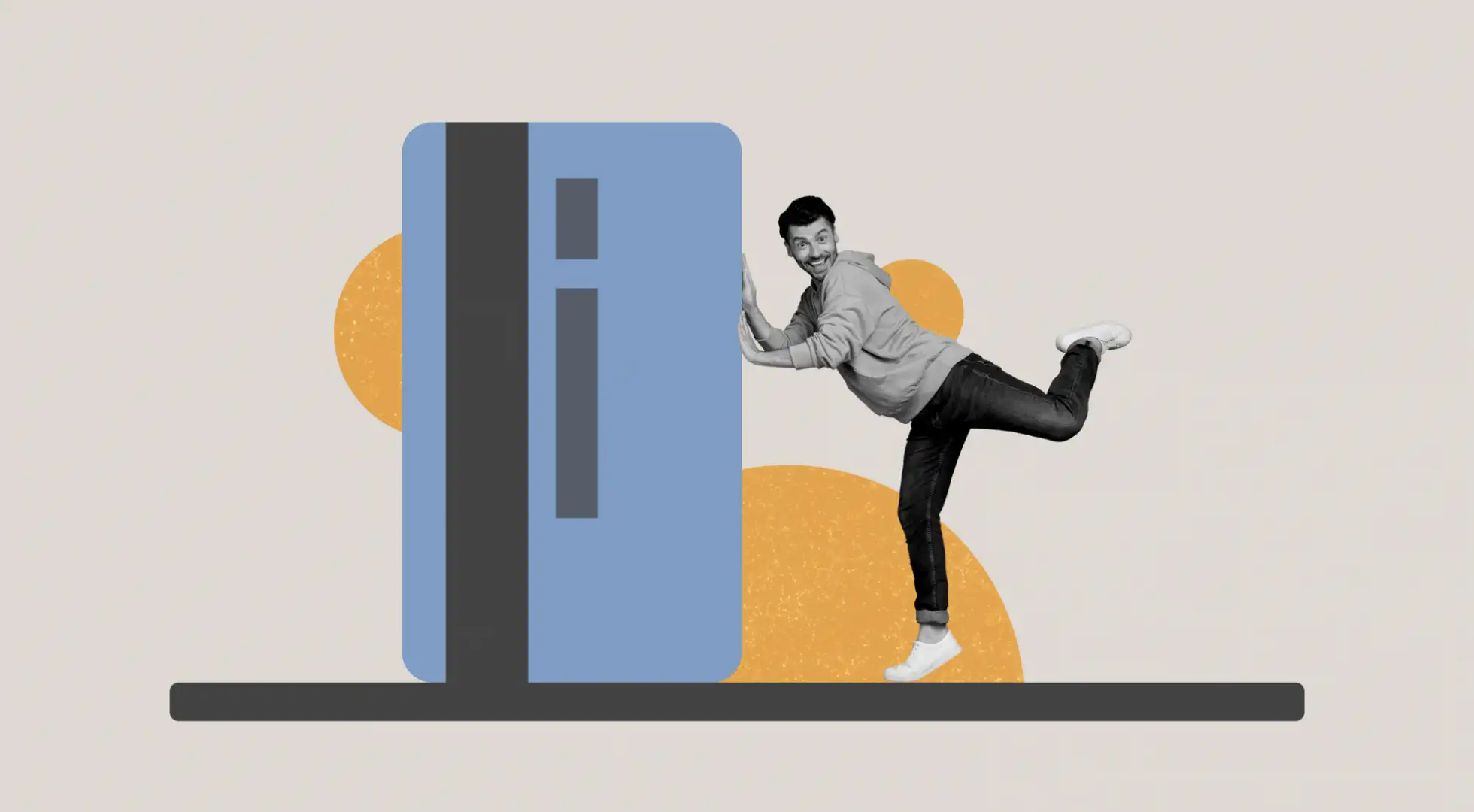 I'm a Loan Officer. Here's How To Improve Your Credit Score Before Buying a House A man pushes a large credit card