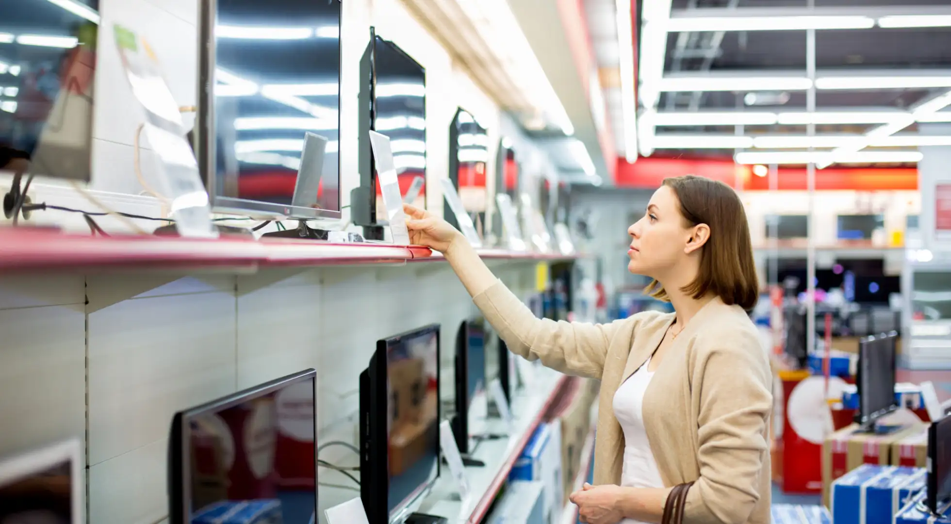 consumer shopping for appliances