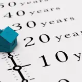 line with a small house on it showing mortgage terms including 30-year and 15-year