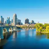 skyline of downtown minneapolis minnesota: down payment assistance