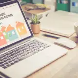 Mortgage application on computer