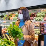 woman shopping for food