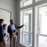 real estate agent showing a property