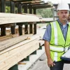 Man working in lumber yard