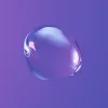 Bubble on a purple background