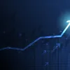 An arrow graph pointing upward