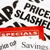 prices slashed signs