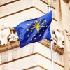 indiana state flag in front of soldiers and sailors monument in indianapolis: down payment assistance