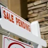 Sale pending sign: mortgage rates today