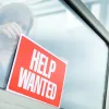 help wanted sign in window