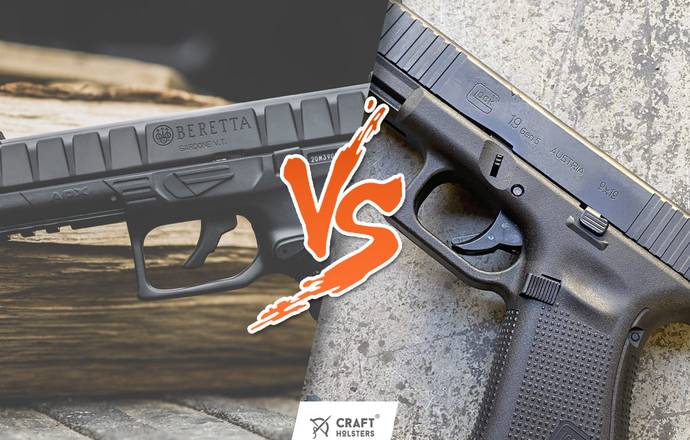 Beretta APX vs Glock 19 pistols