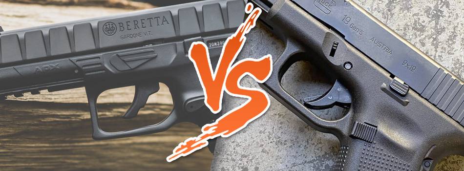 Beretta APX vs Glock 19 pistols