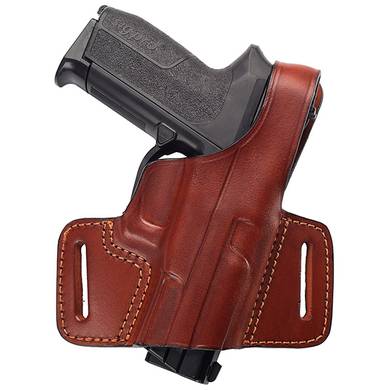 High ride OWB leather holster for 1911