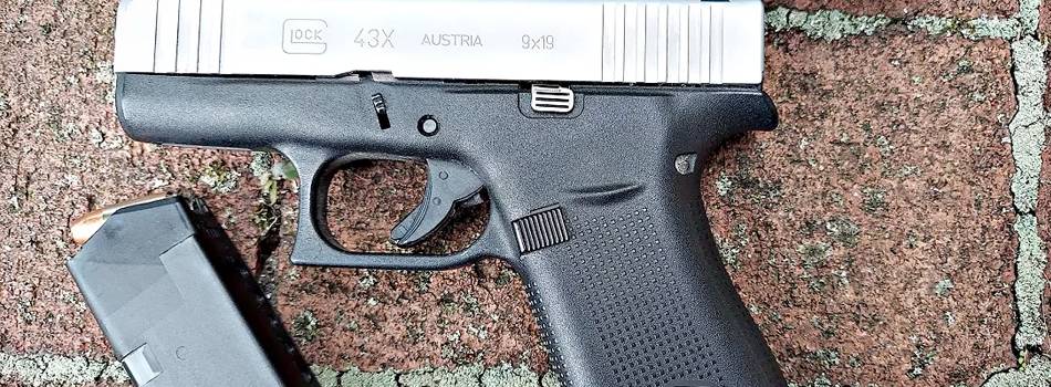 Glock 43x and a magazine and the best holsters