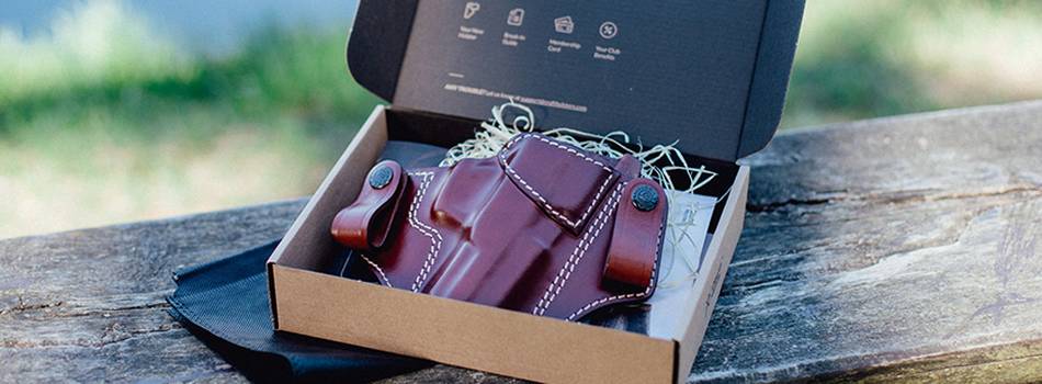 A neat custom leather holster for Taurus G2c in a box