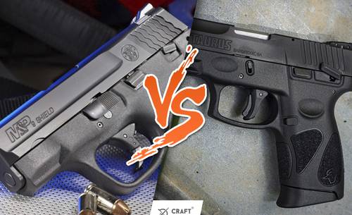 S&W M&P Shield 9mm vs Taurus g2c pistols