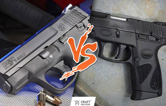 S&W M&P Shield 9mm vs Taurus g2c pistols