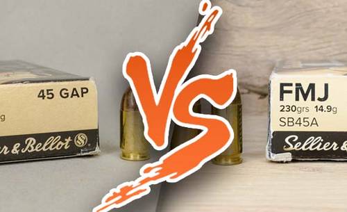 45 GAP VS 45 ACP - title picture showing 45 GAP VS 45 ACP ammunition