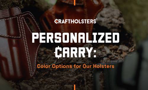 Various holsters with various colors arranged in nature