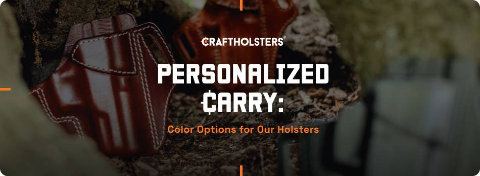 Various holsters with various colors arranged in nature