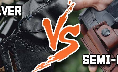 Revolver vs Semi-Auto - title picture showing two firearms types