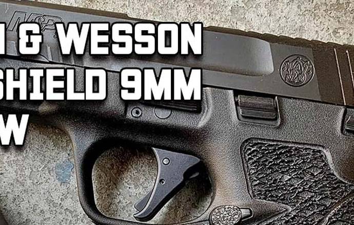 Smith and Wesson M&P Shield 9mm Review - title picture showing Smith and Wesson M&P Shield 9mm