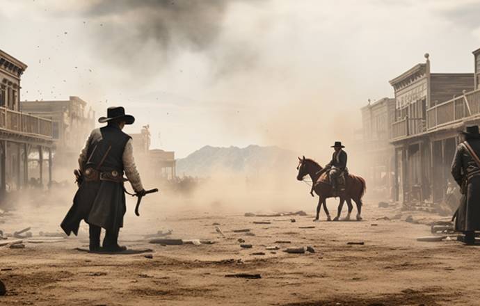 a wild west shoogint duel picture