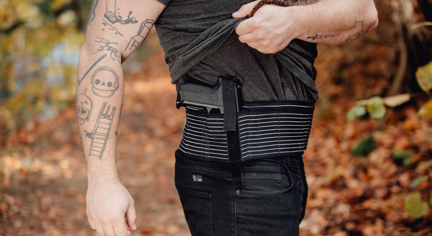 Belly Band Holster For Gun w. Light Product picture 2