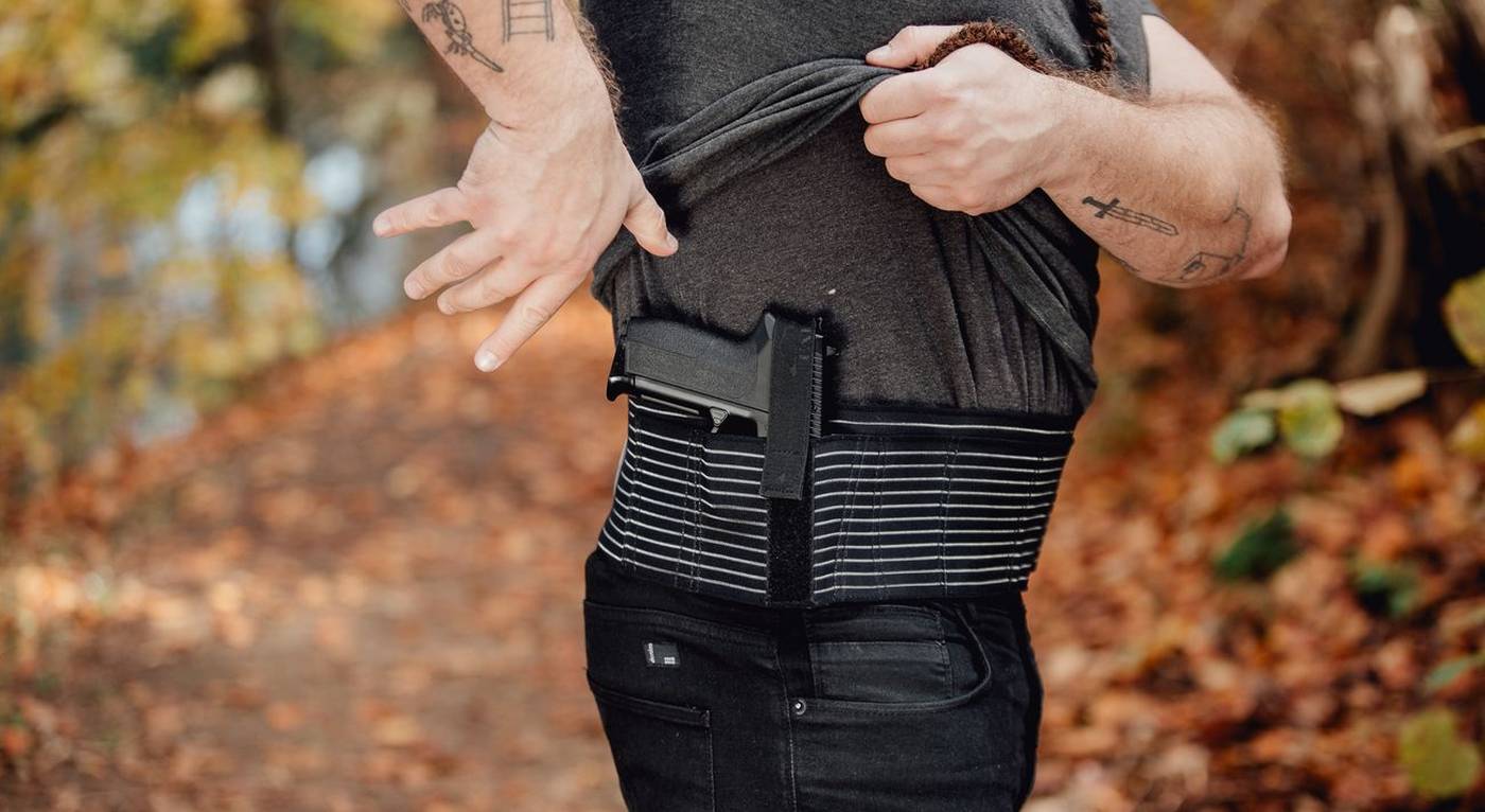 Belly Band Holster For Gun w. Light