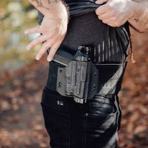 Belly Band Kydex Holster For Gun w. Light