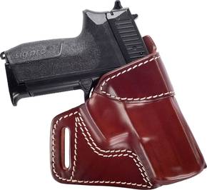 Timeless Open-Top IWB Leather Custom Holster for Gun with Laser